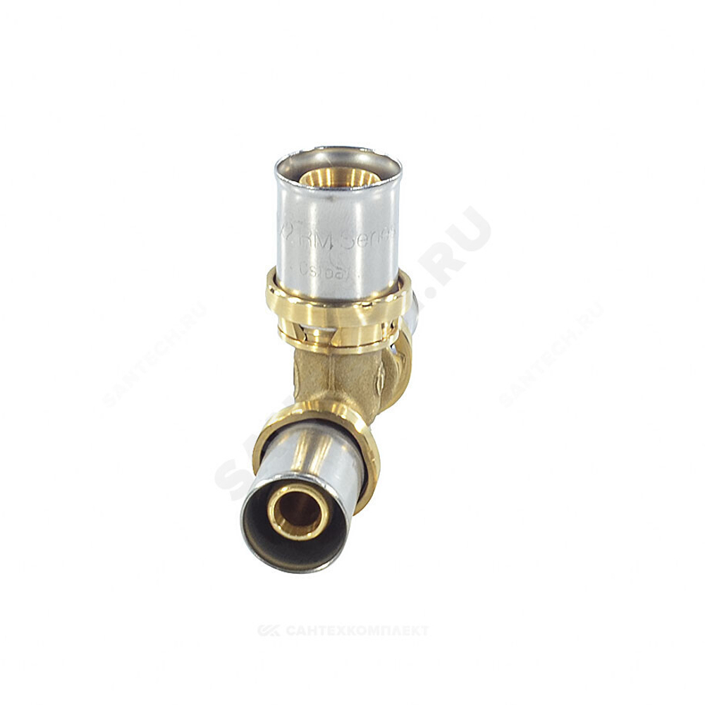 Тройник переходной для МП/PE-X труб латунь пресс Дн 20х16х16 RM151 Giacomini RM151Y063