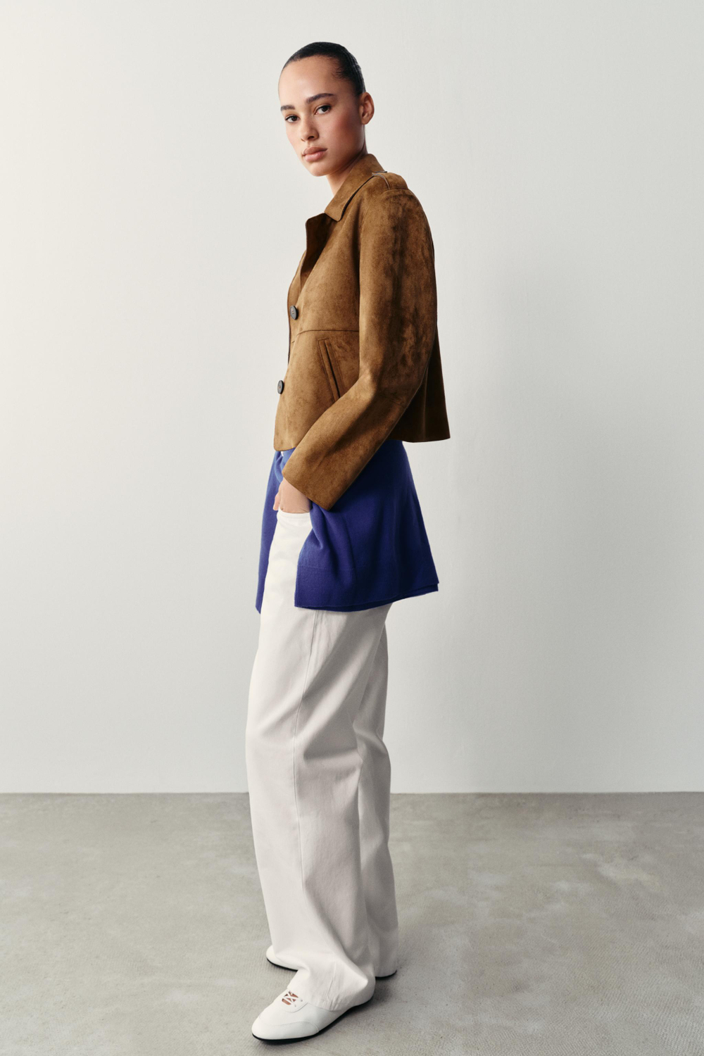 КУРТКА ИЗ ИСКУССТВЕННОЙ ЗАМШИ — ZARA
