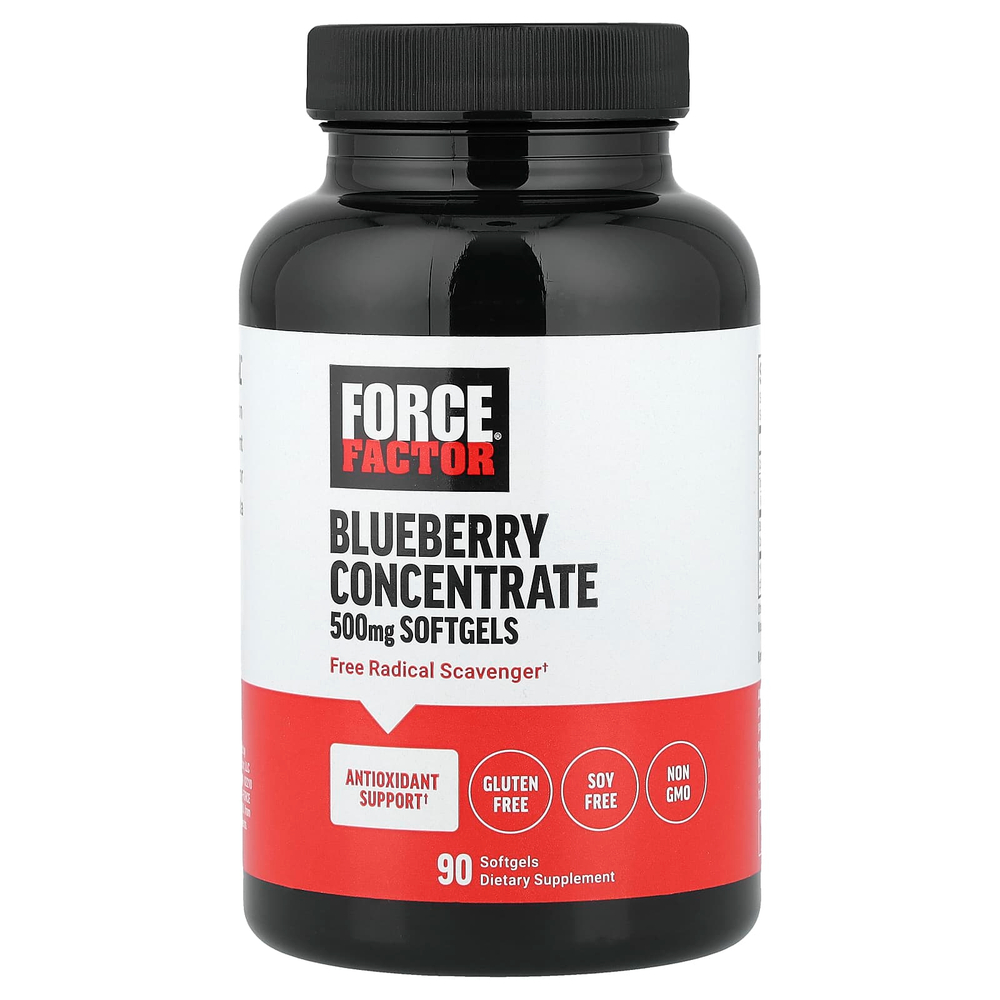 Force Factor, концентрат голубики, 500 мг, 90 капсул