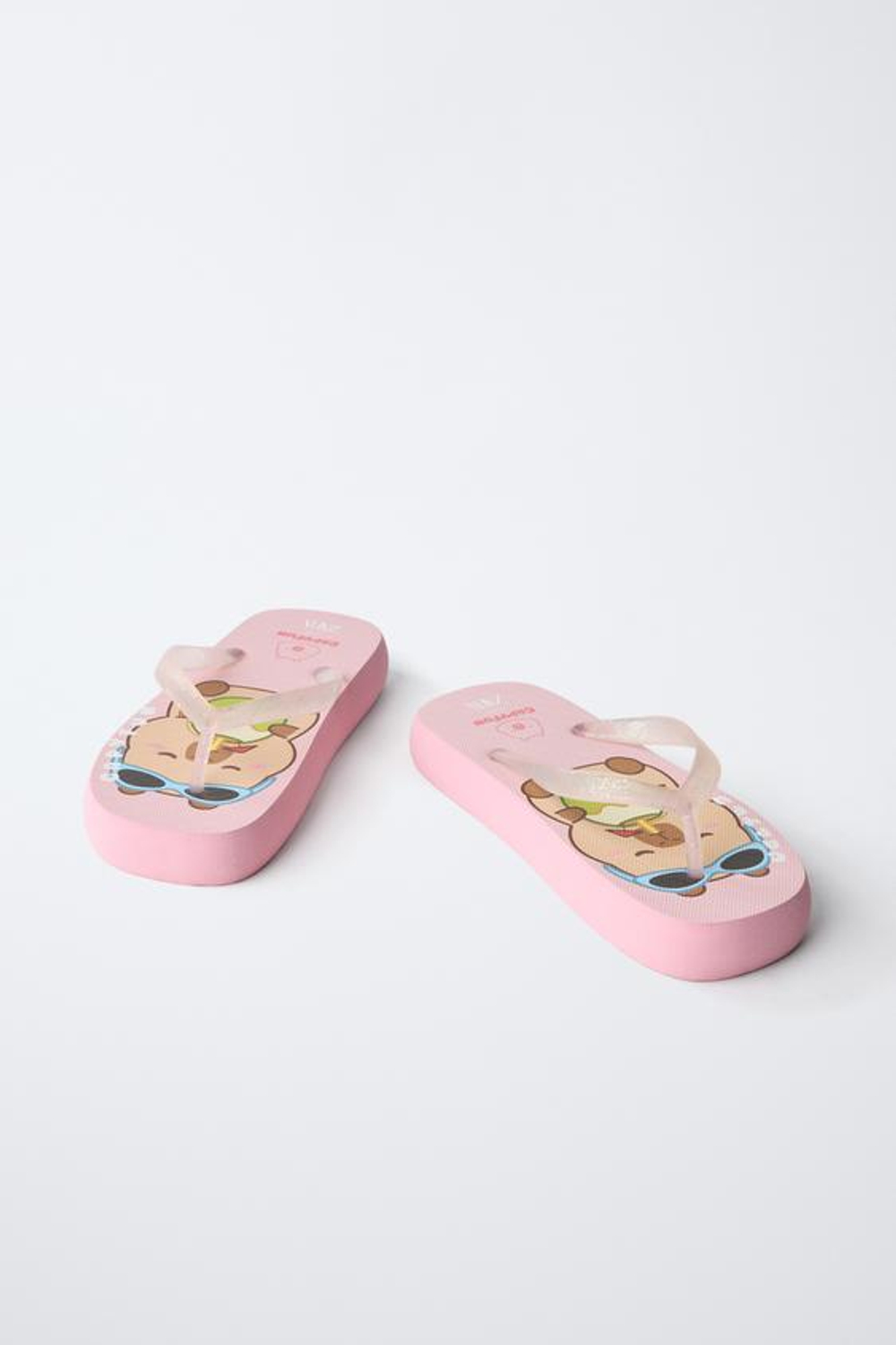 ZARA ШЛЕПАНЦЫ CAPIBARA CAPYFUN ©, РОЗОВЫЙ