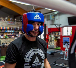 Шлем боксерский Hybrid 150 Headgear бело-черный adiH150HG