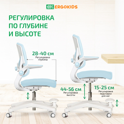 Комплект стол Electro Multi + кресло Ergokids Y-617 голубой