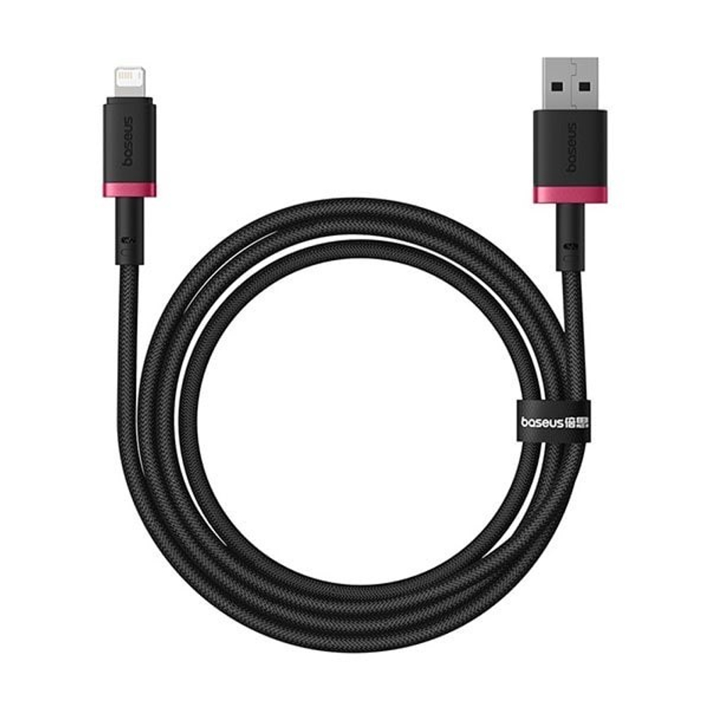 Usb Кабель-зарядка Lightning Baseus Dura Series 2.4A 1м (P10377801U01-01) красно-черный