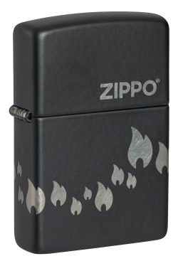 Зажигалка Zippo Classic с покрытием Black Matte, латунь/сталь, черная, матовая, 38x13x57 мм