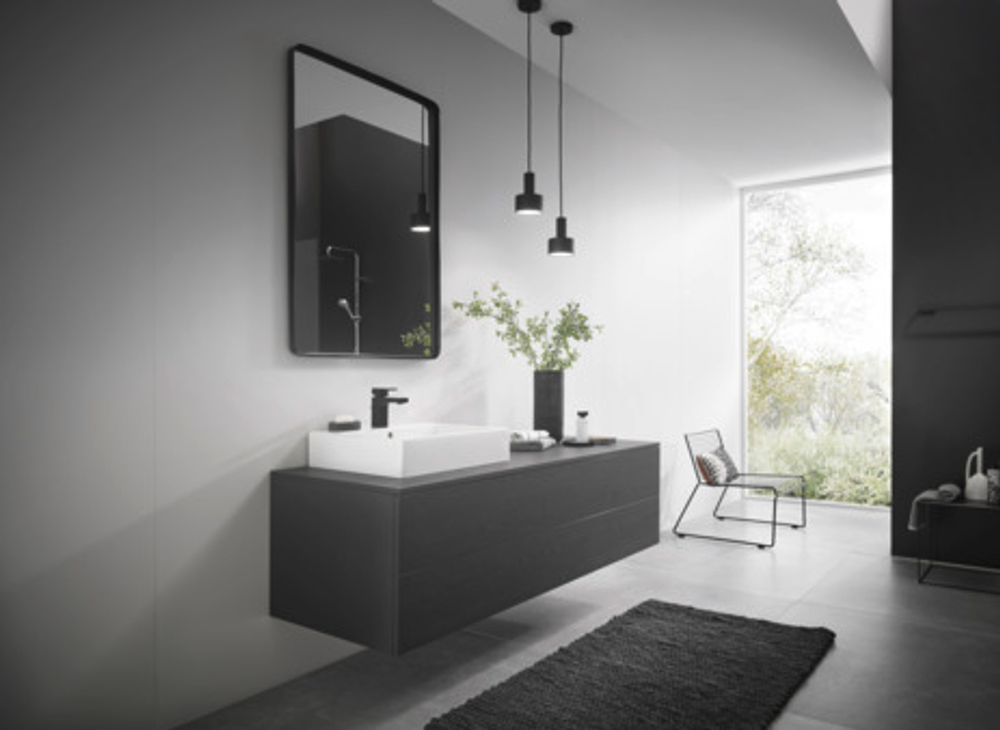Смеситель для раковины Hansgrohe Vernis Shape однорычажный, 100 CoolStartart матовый чёрный 71594670
