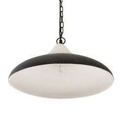 Светильник подвесной Sustainable collection, Ø44х19 см, черный/белый