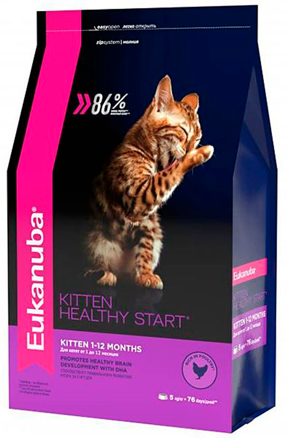 Eukanuba Kitten Healthy Start Домашняя птица для котят 400 г