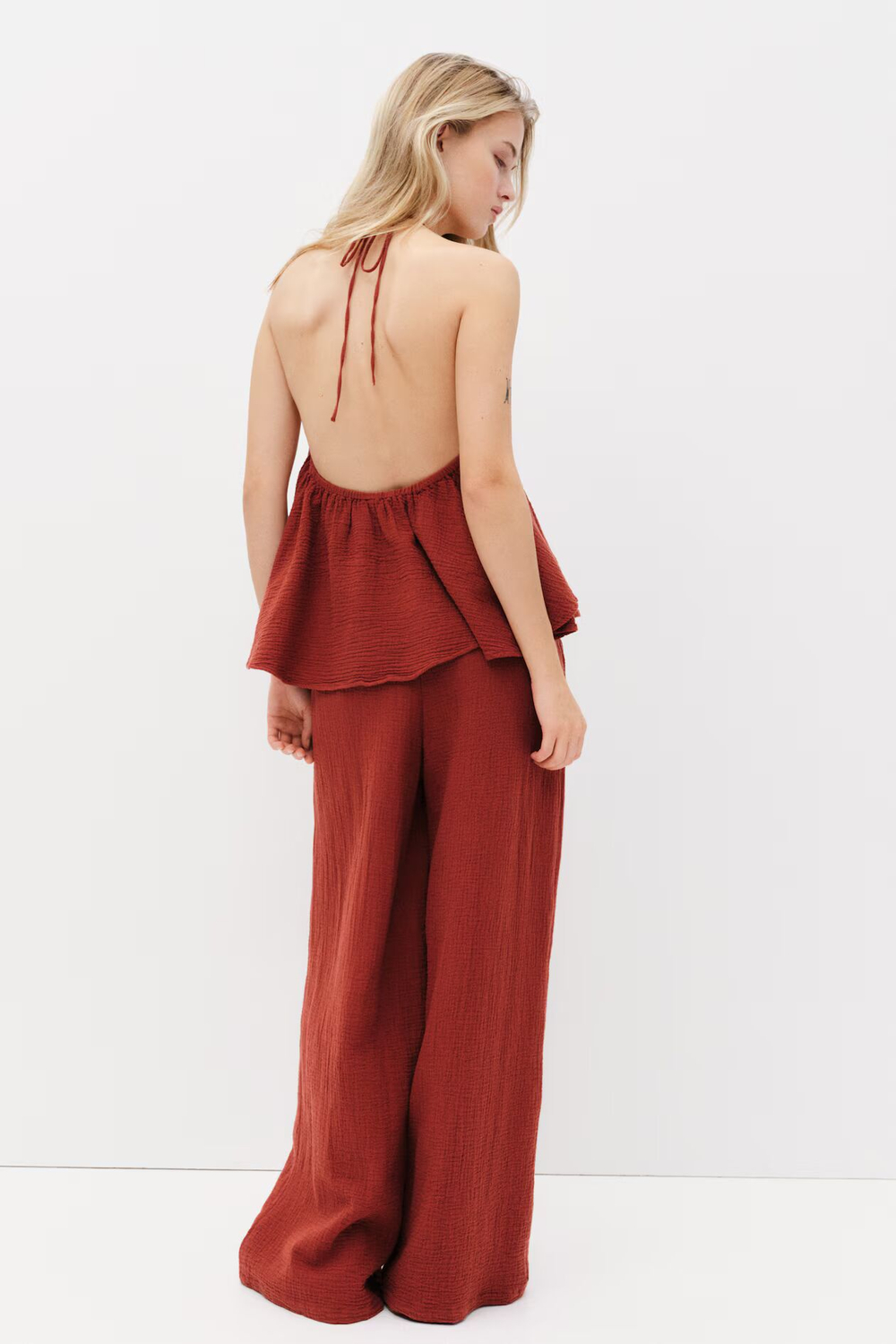 Брюки из муслина прямого кроя - H&M
