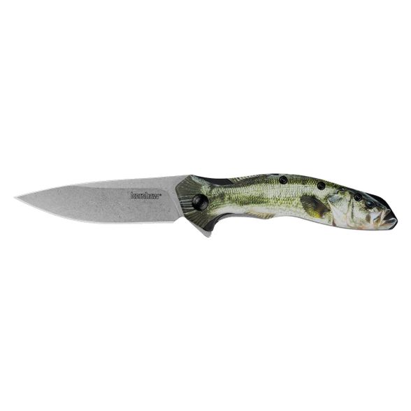 Цена наПолуавтоматический складной нож Kershaw Shoreline Bass, сталь 8Cr13MoV, рукоять алюминий