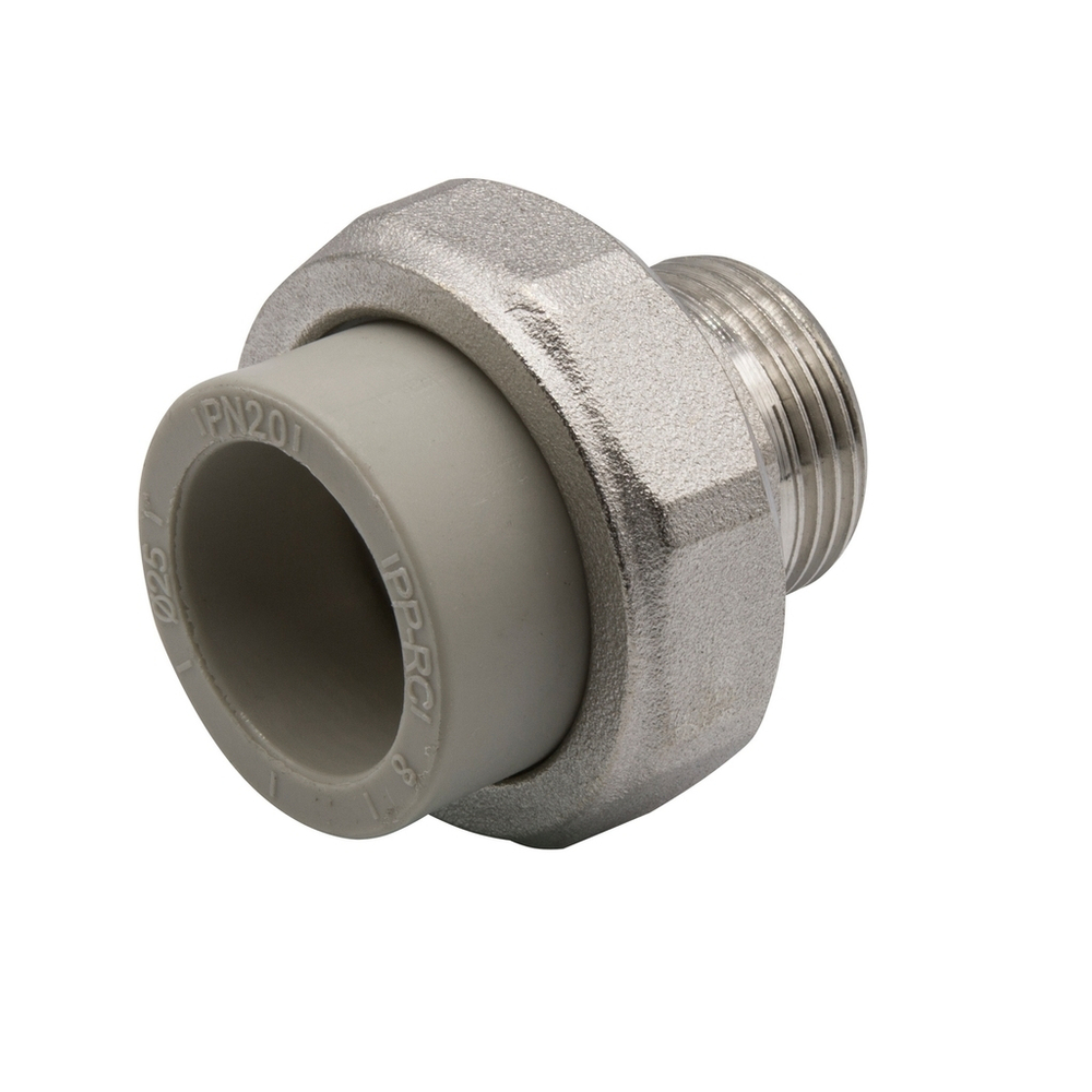 Муфта комб. разъемная, нар 25х3/4" EVER® СЕРЫЙ (Россия)