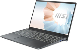 Ноутбук MSI Modern 14 14; 1920x1080 (Full HD)/ Intel Core i7 1165G7, 2800 МГц/ 8 Гб DDR-4/ 512 Гб SSD/ Intel Iris Xe Graphics/ Wi-Fi, Bluetooth, Cam/ Windows 10 Home / серый 9S7-14D314-062