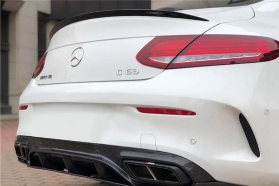 Спойлер V.1 глянцево - черный для Mercedes C class C205 2014-2021