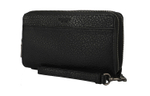 COACH Double Zip Wallet Leather Clutch Wallet Large Men"s Black