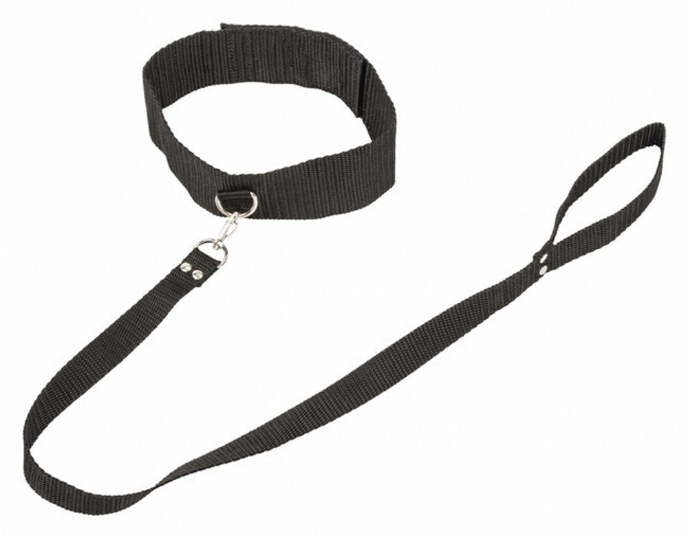 Ошейник Bondage Collection Collar and Leash Plus Size (Цвет: черный)