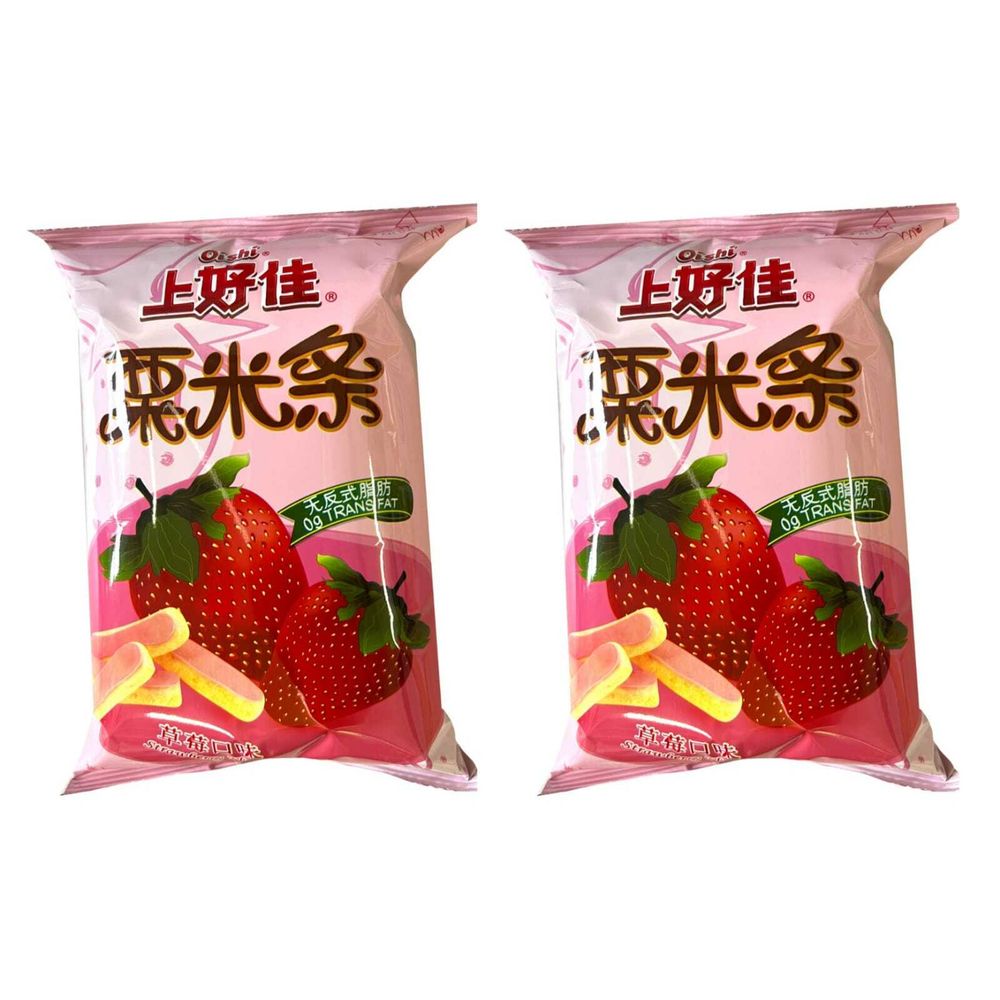 Кукурузные палочки Yiwu Со вкусом клубники, 40 г, 2 шт