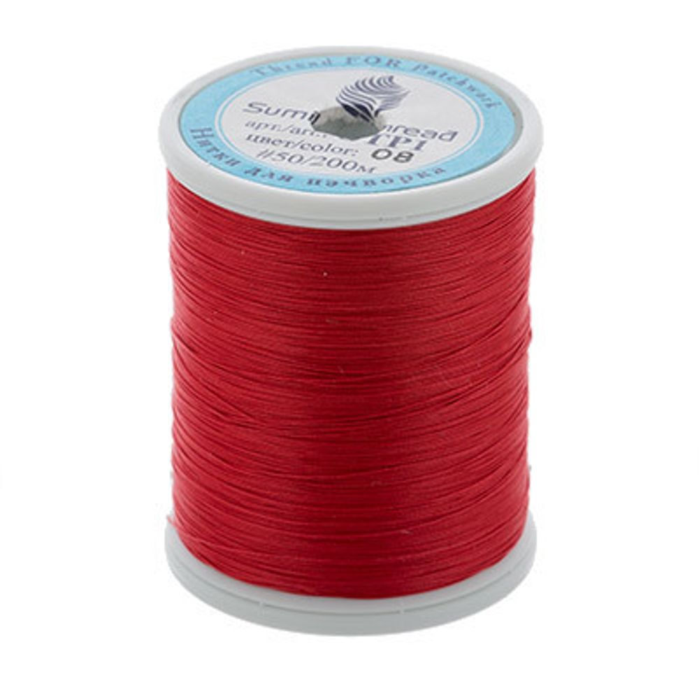 Нитки для пэчворка SumikoThread 200 м, (219 ярд), 08 красный