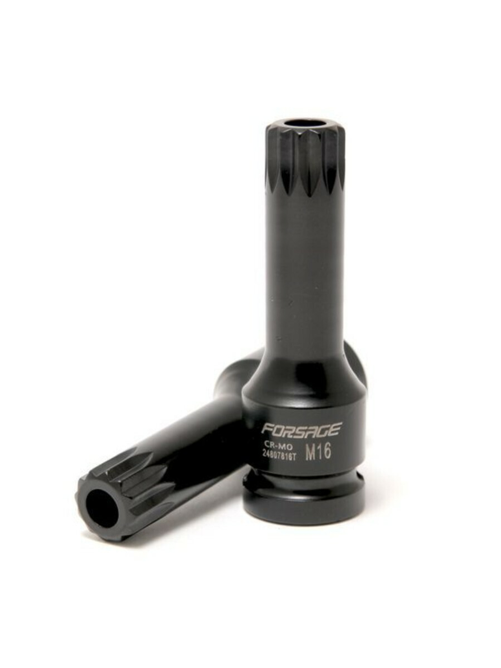 Головка-бита SPLINE глубокая ударная1/2'', M14 с отверстием Forsage F-24807814T
