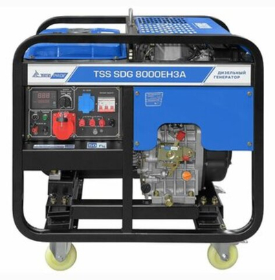 Дизельный генератор ТСС SDG 8000EH3A, электростартер, открытое исполнение