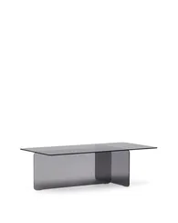 Журнальный столик Zaren из серого закаленного стекла, 120 x 60 см