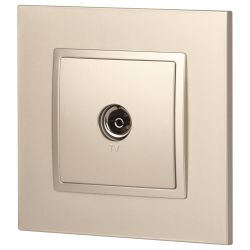 Розетка ЭРА Elegance 14-3101-04 TV одиночная IP20 шампань | Эра Elegance