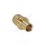 Муфта для PE-X труб аксиальная латунь Дн 25х3/4" ВР РОС
