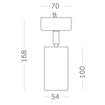 Светильник накладной GU10 1х50W