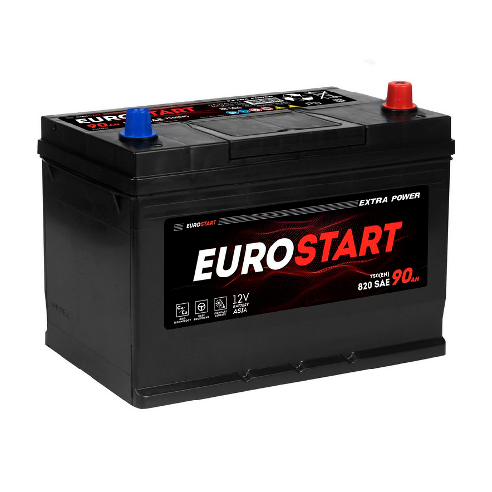 Аккумулятор EUROSTART Extra Power Asia (90Ah, 700A, R+) EUA900