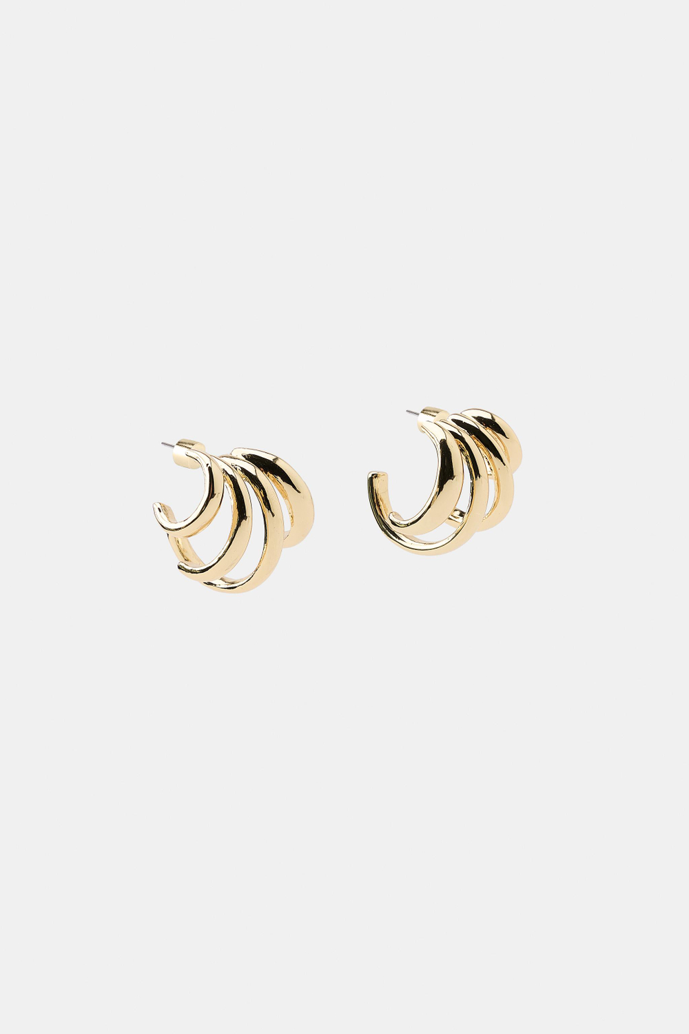 ZARA МЕТАЛЛИЧЕСКИЕ СЕРЬГИ-КОЛЬЦА, ЗОЛОТИСТЫЙ
