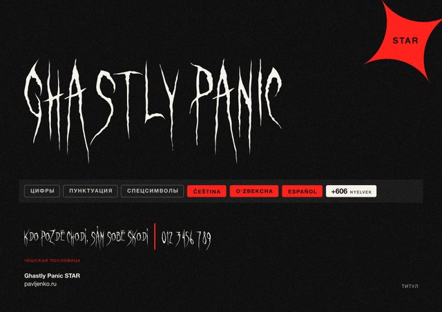 Шрифт Ghastly Panic SP