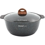 Кастрюля-жаровня 5л «Granit ultra» (blue) со стеклянной крышкой жгг51а