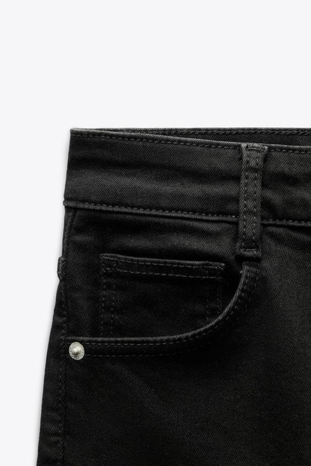 ZARA ДЖИНСЫ TRF SKINNY С ВЫСОКОЙ ПОСАДКОЙ, ЧЕРНЫЙ