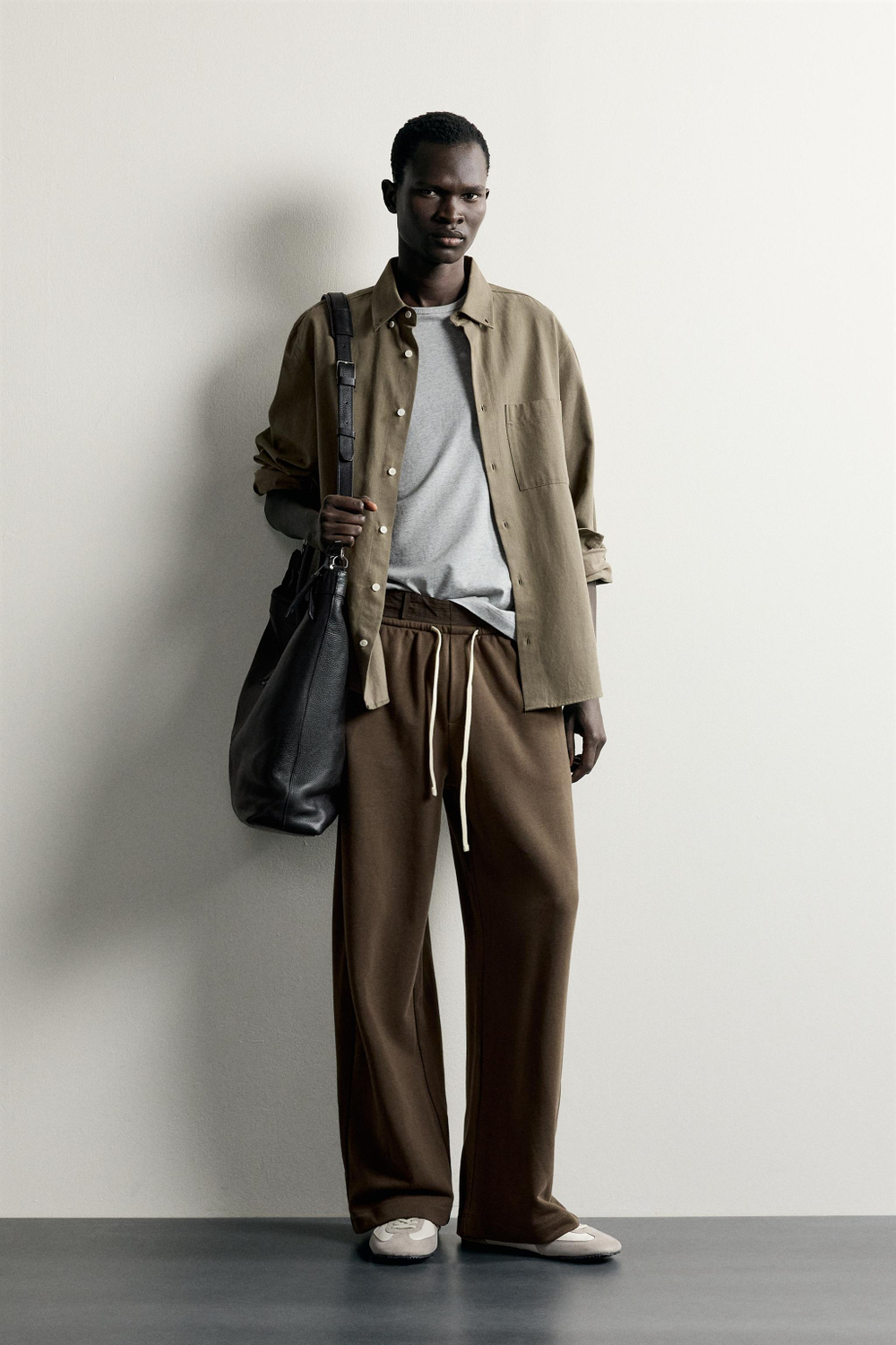 КОМБИНИРОВАННЫЕ БРЮКИ RELAXED FIT — ZARA