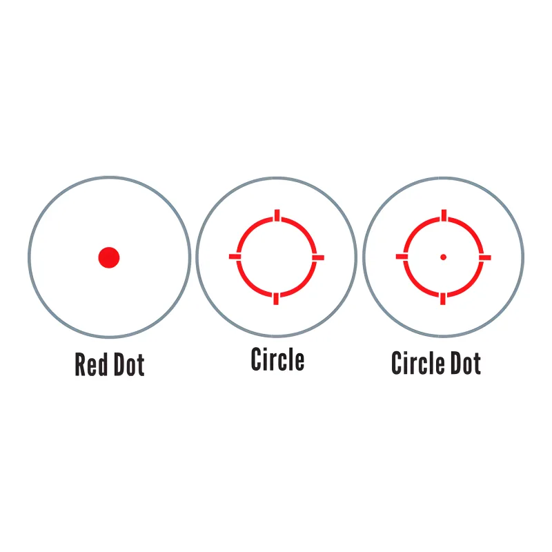 Коллиматор Holosun HS510C, открытый - варианты прицельных марок Red Dot, Circle, Circle Dot