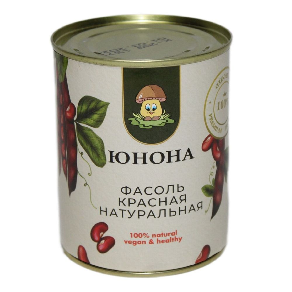 Фасоль красная натуральная 420г ж/б Юнона