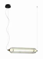 Светильник подвесной светодиодный NewRgy 8372MDM-2M W BLACK+CLEAR, 21 Вт, чёрный