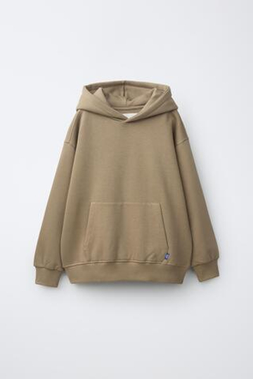 ZARA ОДНОТОННОЕ ХУДИ, СВЕТЛО-КОРИЧНЕВЫЙ