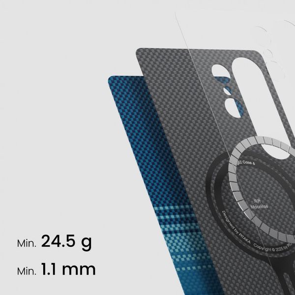 Чехол Pitaka Tactile Woven для Samsung Galaxy S25, Восход луны| Moonrise
