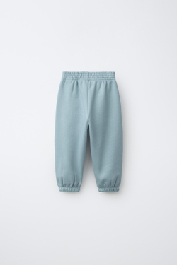 ZARA ОДНОТОННЫЕ БРЮКИ-ДЖОГГЕРЫ, ГОЛУБОЙ