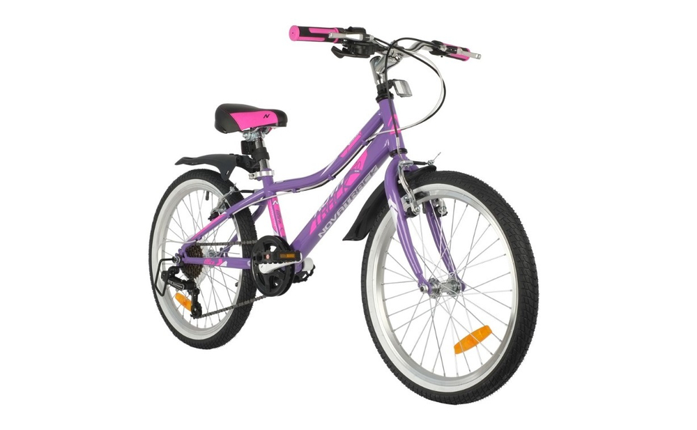 Велосипед NOVATRACK 20" ALICE фиолетовый,  стальная рама, 6 скор.