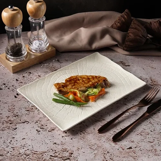 Блюдо прямоугольное 28,5*19,5 см h2 см Elephant Ivory P.L. Proff Cuisine [4]