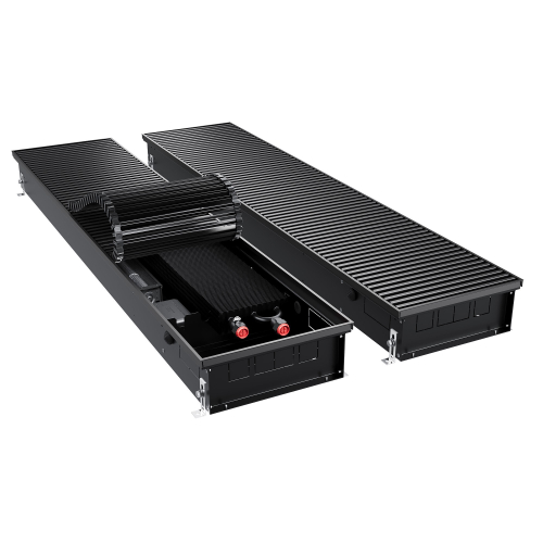 Конвектор внутрипольный Royal Thermo ATRIUM TURBO-110/300/2200-DG-U-BL