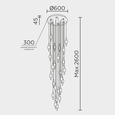 Подвесная люстра MODELUX ML.88986.25 GD