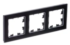 Рамка стеклянная на 3 поста Systeme Electric AtlasDesign Nature Черный ATN361003