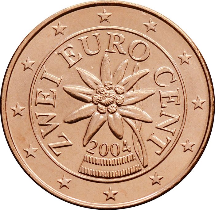2 евроцента 2004 Австрия (2 euro cent)
