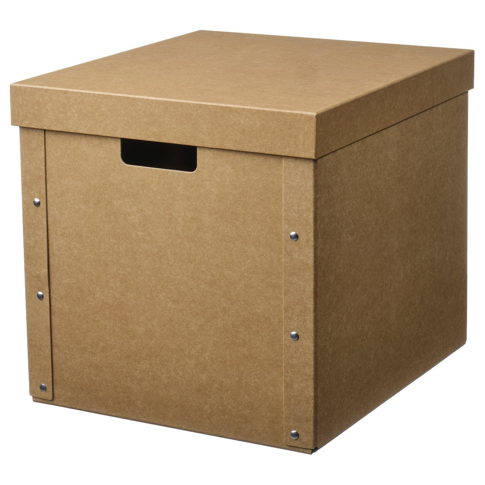 IKEA GÄRDESGÅRD  (ИКЕА ГЭРДЕСГОРД)  -  Коробка с крышкой - натуральный 32х35х31 см
