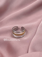 Тройное кольцо с золотом и серебром