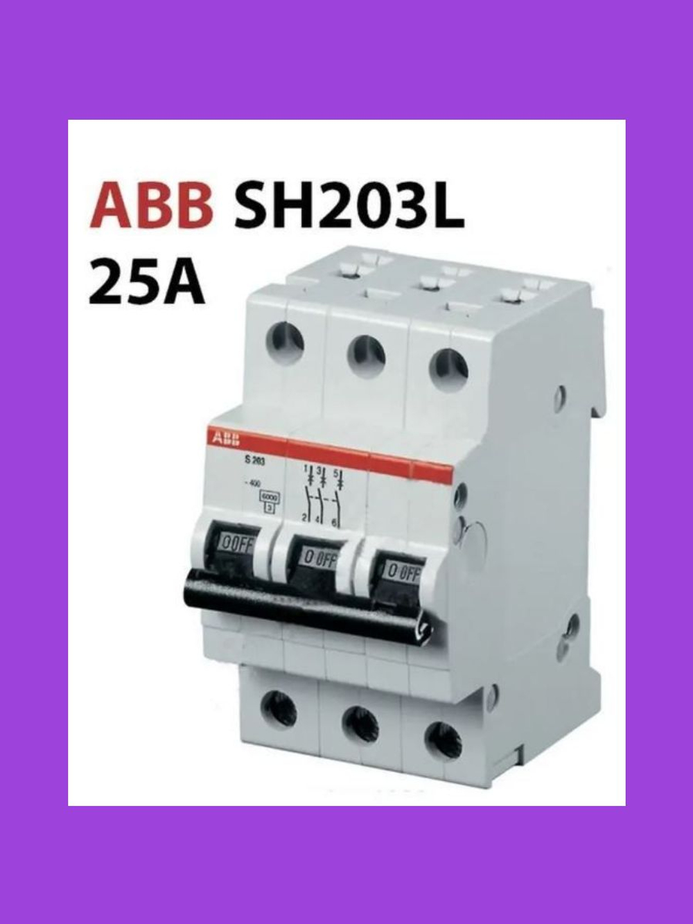 Автоматический выключатель SH203L C25 3-полюсный (2CDS243001R0254)