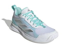 Женские теннисные кроссовки Adidas Avaflash - cloud white/silver metallic/flash aqua