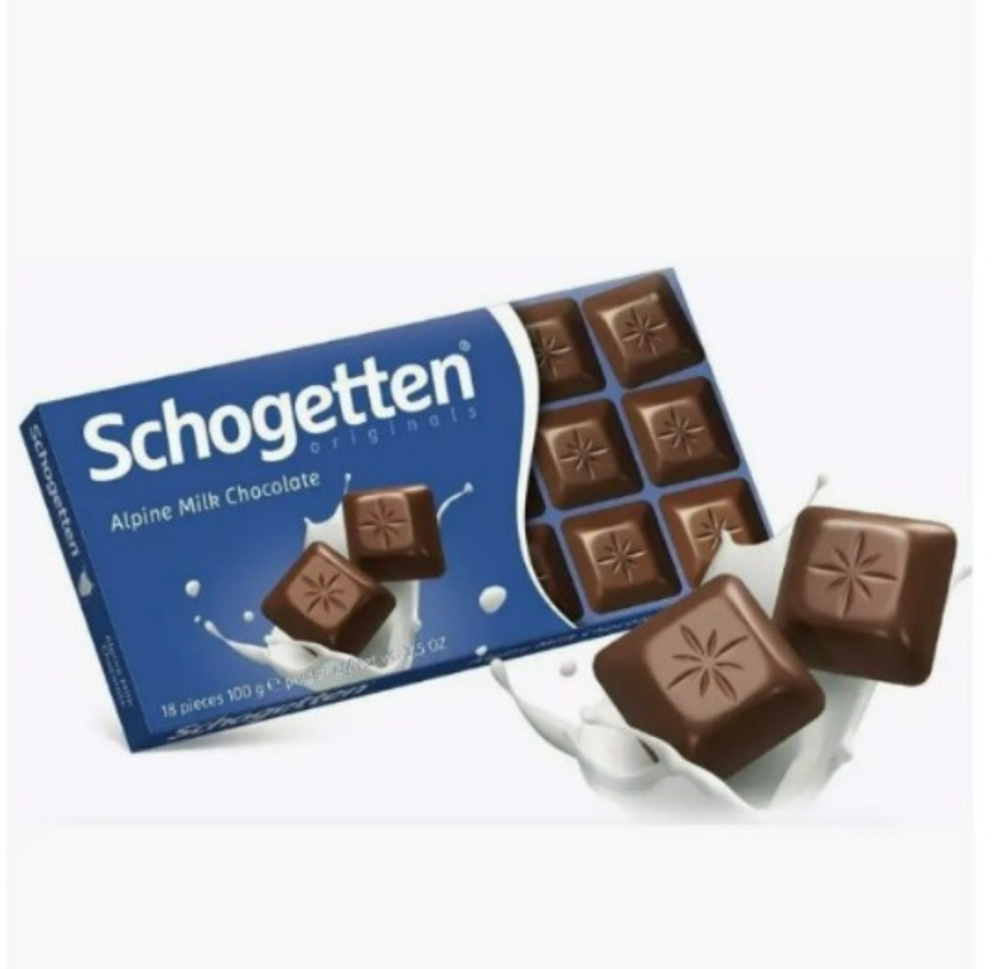 Шоколад Schogetten молочный Alpine milk 100гр*15шт Германия