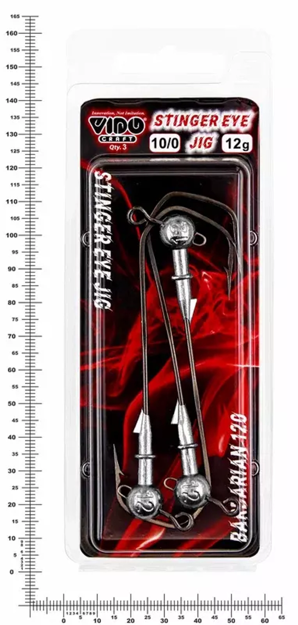 Джиг некрашеный Stinger Eye Jig, крючок Vido Craft VD-079 10/0 (3шт/уп)